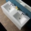 Móvil De Baño Moderno Gris De 120 Cm Con Doble Lavabo | Sole.