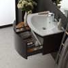 Mueble De Baño Con Lavabo Suspendido Gris Brillante Espejo Rectangular | Riva