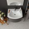 Mueble De Baño Con Lavabo Suspendido Gris Brillante Espejo Rectangular | Riva