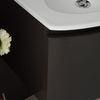 Mueble De Baño Con Lavabo Suspendido Gris Brillante Espejo Rectangular | Riva
