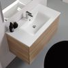 Mueble De Baño Suspendido De 90 Cm En Roble Natural Con Lavabo De La Serie Sole