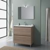 Mobile Bagno A Terra Da 80cm Con Lavabo E Cassetti Rovere | Laguna