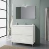 Mueble De Baño De Pie 100 Cm Blanco Con Lateral A La Vista | Laguna