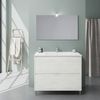 Mueble De Baño De Pie 100 Cm Blanco Con Lateral A La Vista | Laguna