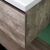 Mueble De Baño Suspendido De 60 Cm Con Efecto Cemento Y Espejo Empotrado | Madrid