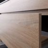 Mueble De Baño Móvil De 120cm En Roble Natural Con Doble Lavabo Negro Mate | Sole