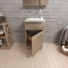 Mueble Lavadero 45cm Roble Natural Con Lavabo Y Tabla Para Lavar | Pratico