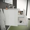 Mueble De Baño Blanco Brillante 120cm, Cajones Y Lavabo Doble | Benaco