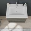 Mueble De Baño Suspendido De 60 Cm, Cajón + Compartimento Abierto En Gris Oscuro | Venezia