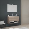 Mueble De Baño Con Cajonera, Compartimento Abierto De 80 Cm En Roble Natural | Venezia