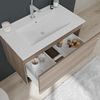 Mueble De Baño Con Cajonera, Compartimento Abierto De 80 Cm En Roble Natural | Venezia