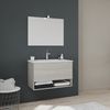 Mueble De Baño De 80 Cm Con Lavabo De Cerámica, Cajón Gris | Venecia