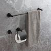 Juego De 3 Accesorios De Baño En Negro Mate | Necessary