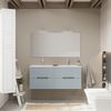 Mueble De Baño De 120 Cm Con Doble Lavabo, Cajones En Azul Mate | Magnolia