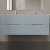 Mueble De Baño De 120 Cm Con Doble Lavabo, Cajones En Azul Mate | Magnolia