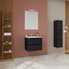 Mueble De Baño De 60cm Con Doble Cajón Roble Gris Oscuro | Berlin