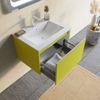 Mueble De Baño Verde Oliva De 60cm, Lavabo De Cerámica Y Espejo | Monaco