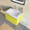 Mueble De Baño Verde Oliva De 60cm, Lavabo De Cerámica Y Espejo | Monaco