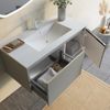 Mueble De Baño 100cm Arena Mate, Lavabo, Espejo Gota 100x85 | Mónaco