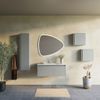 Mueble De Baño 100cm Arena Mate, Lavabo, Espejo Gota 100x85 | Mónaco