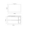 Mueble De Baño Colgante De 100cm De Color Gris Ceniza Con Espejo De 100x60 | New York