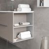 Mueble De Baño De Pared 100cm Gris Ceniza Cajones Compartimento Lateral  | New York