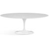 Mesa Tulipán Oval Blanca Mate Con Base Blanca Brillante 160 Cm