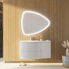 Mueble De Baño De Pared 105 Cm Blanco Brillante Espejo Abatible | Los Angeles