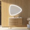 Mueble De Baño Curvado De Roble Miel De 105 Cm Con Espejo Abatible | Los Angeles