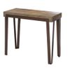 Consola Extensible De Madera Clara Con Patas De Metal Marrón, 8 Plazas, De 40 A 196 Cm Rino