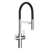 Grifo De Cocina 3vías - Caño Flexible Negro Y Ducha 2 Chorros