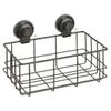 Soporte Rectangular De Metal Negro Mate Con Ventosa