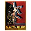 Legendarte - Cartel Publicitario Vintage Baratti & Milano - Cuadro Lienzo, Impresión Digital Cm. 50x70