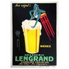 Legendarte - Cartel Publicitario Vintage Brasserie Lengrand - Cuadro Lienzo, Impresión Digital Cm. 50x70