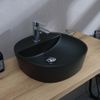 Mueble Lavabo Redondo De Cerámica Negra Mate By Kiamami Valentina