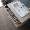 Mueble De Baño Lotto 80cm Suspendido Con Lavabo Y Espejo