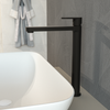 Grifo Alto Para Lavabo De Diseño En Negro Mate Sin Desagüe. Colección Amalfi.