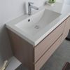 Mobiliario De Baño De 90 Cm Con Lavabo De Resina De Mármol Y Una Profundidad De 39 Cm Malaga