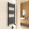 Calentador De Toallas Para Baño De Acero Negro 50x120