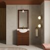 Mueble De Baño De Suelo De 65 Cm Con 2 Puertas Nogal Toscana