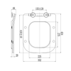 Tapa De Inodoro Cuadrada En Termoendurecido Slim Con Cierre Lento