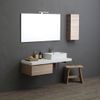 Mueble De Baño 120cm Con Encimera Blanca Y Lavabo Rectangular | Valentina