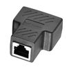 Adaptador Splitter Ethernet Rj45 Conexión Rápida Y Estable Max Excell Negro