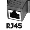 Adaptador Splitter Ethernet Rj45 Conexión Rápida Y Estable Max Excell Negro