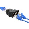 Adaptador Splitter Ethernet Rj45 Conexión Rápida Y Estable Max Excell Negro