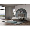 Cama Tapizada De Diseño Italiano 140x190 Cm Imitación Piel Cappuccino Nighty-