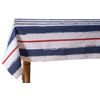 Mantel 100% Algodón Rayas Blanco Rojo Azul 140 X 180cm