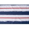 Mantel 100% Algodón Rayas Blanco Rojo Azul 140 X 180cm