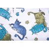 Juego Nórdico 3 Piezas 100% Algodón Cama De 150_160cm  Gatos Azules