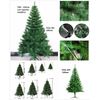 Solagua Árbol De Navidad Artificial Verde Brillo De 120cm 184 Ramas, Árbol De Hoja Espumillón Con Soporte Plástico